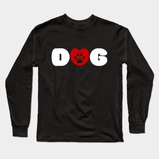 Dog Love Heart Long Sleeve T-Shirt